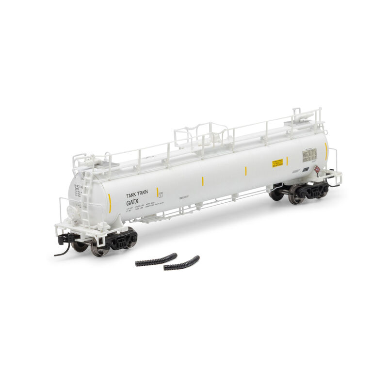 N TankTrain Intermediate, GATX White Unnumbered N TankTrain Intermediate, GATX White Unnumbered