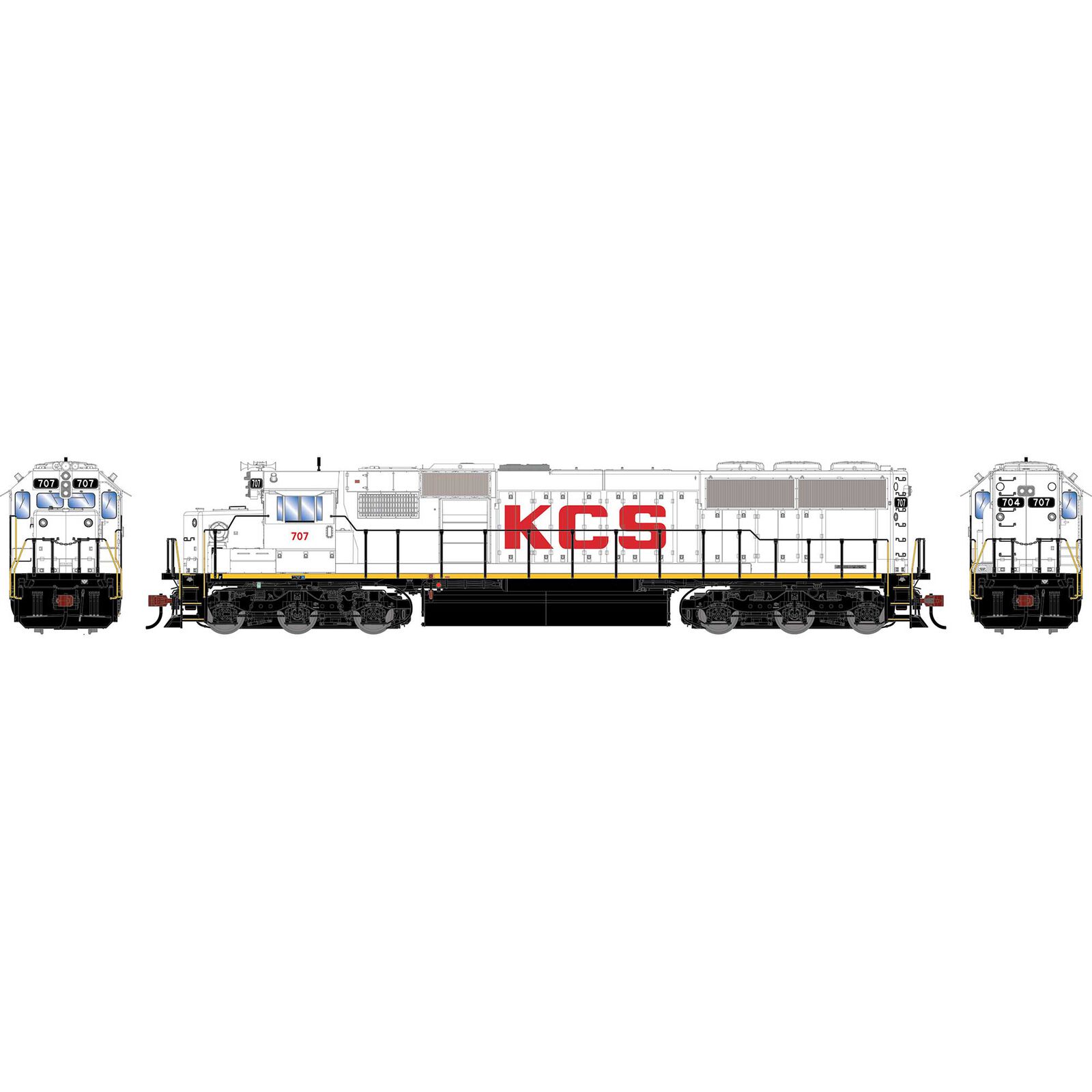 HO GEN SD50 Locomotive w/DCC & Sound, KCS #707