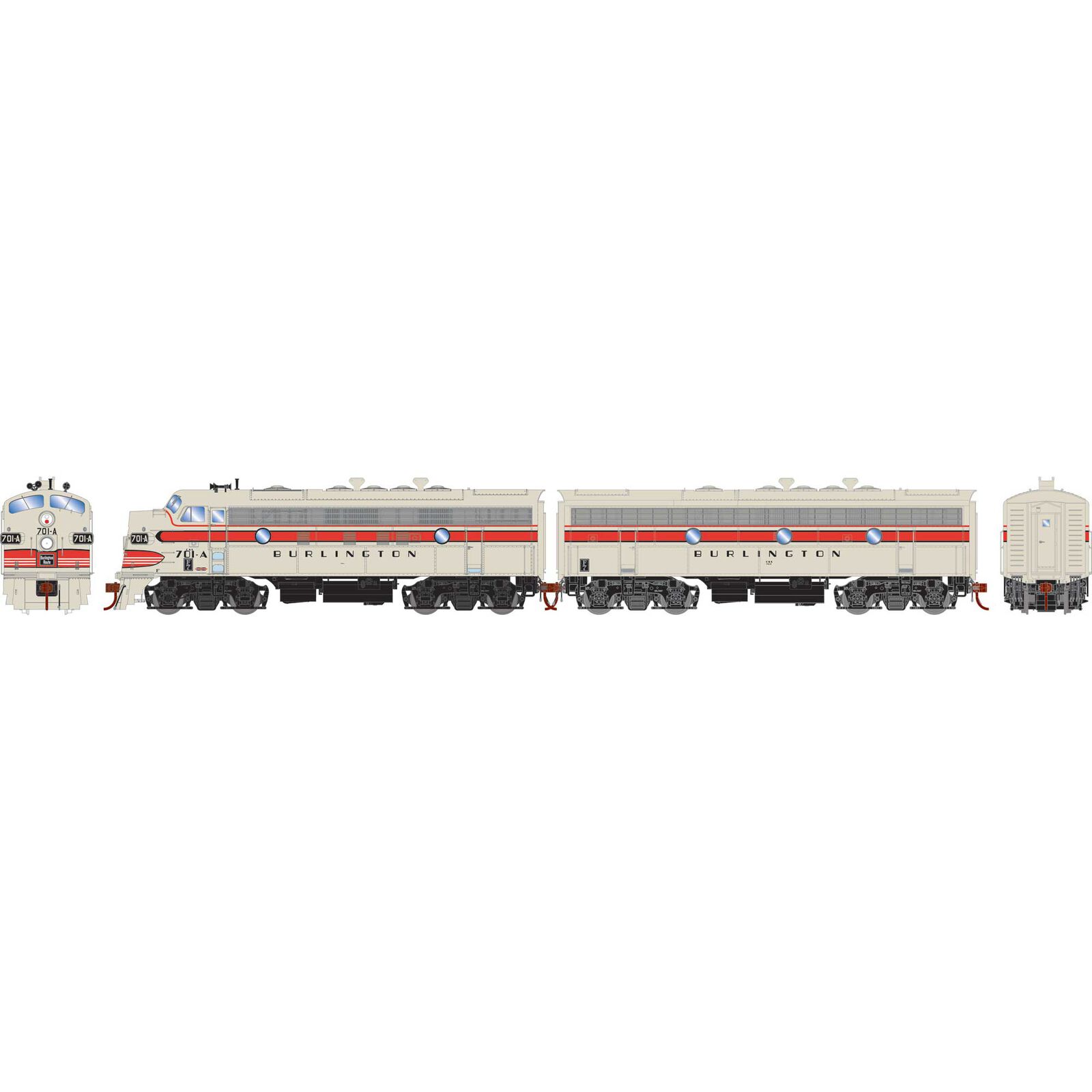 HO F7A/F7B Locomotives, C&S F7A- #701-A F7B- #701-B