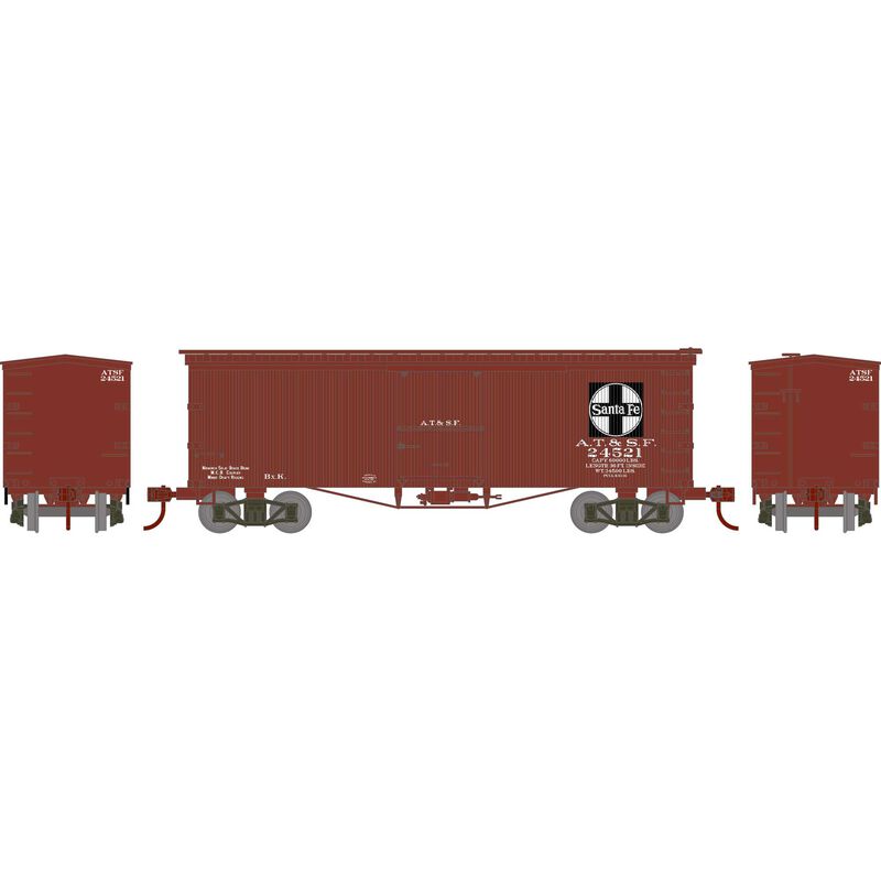 HO RND 36' Old Time Box Car, ATSF #24521
