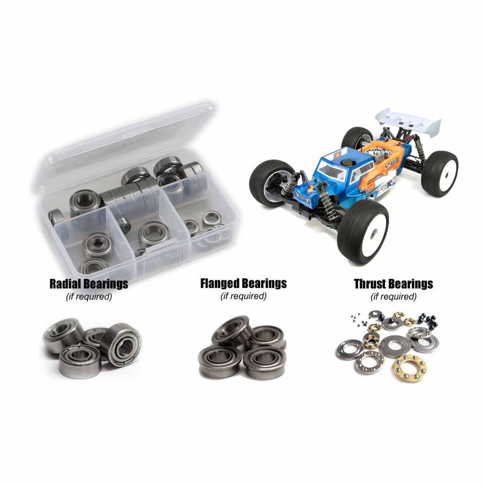 Tekno RC NT48 2.2 1/8th (TKR9401) Metal Shielded Bearing Kit