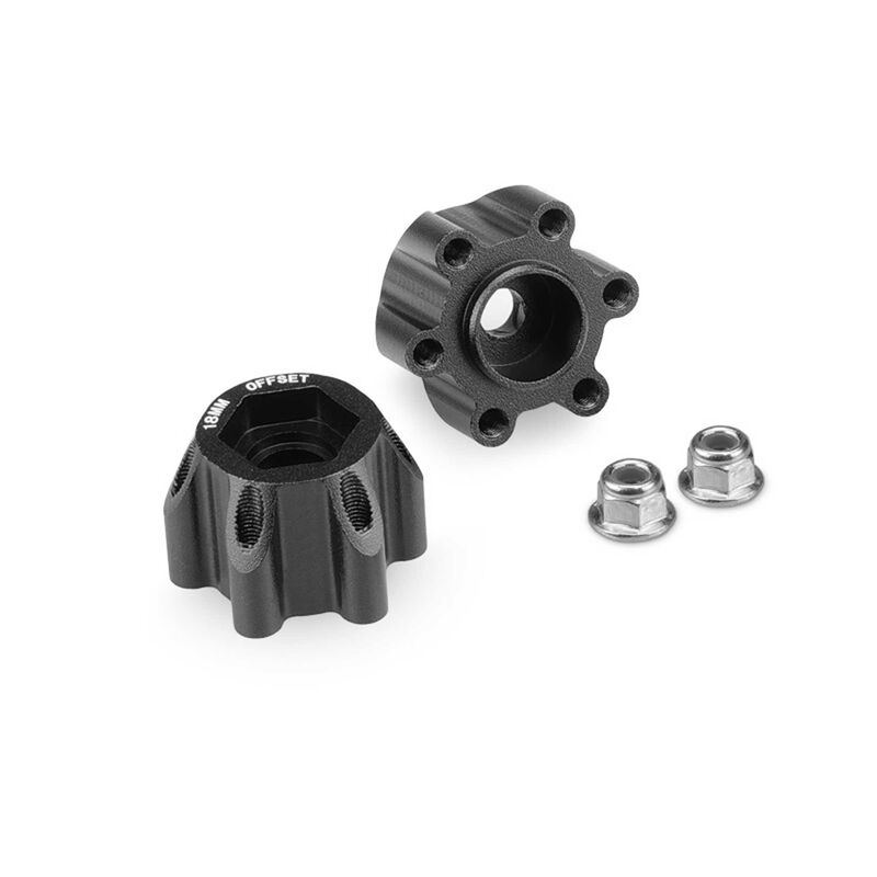 Tribute WHL ALUM 12mm Hex ADPT 18mm Offset BLK (2)