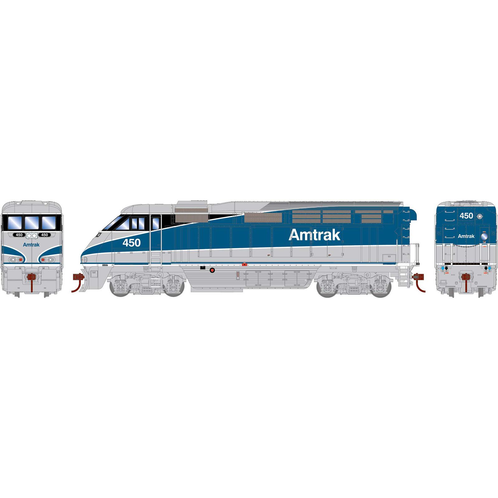 HO F59PHI Locomotive with DCC & Sound, AMTK #450