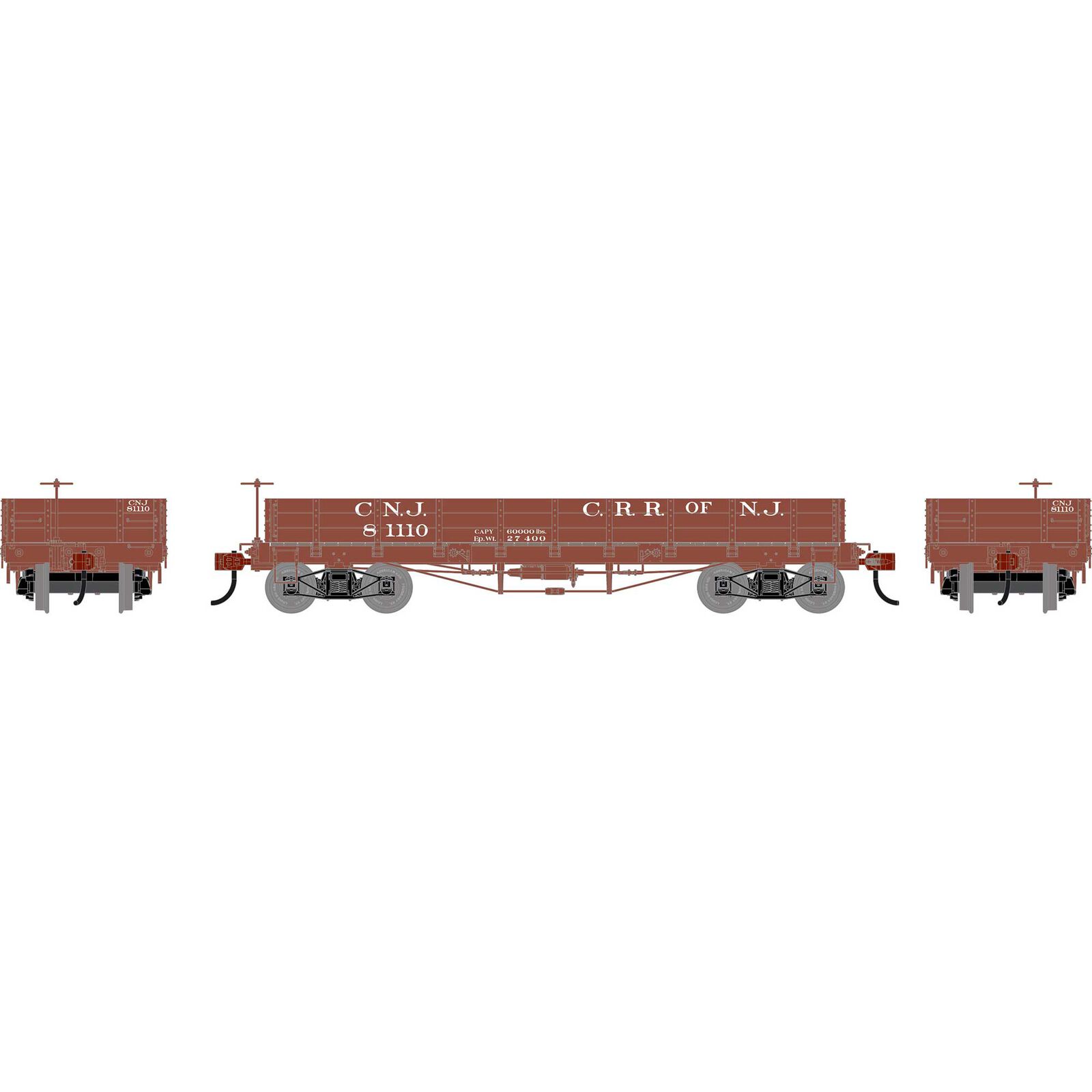 HO ATH 36' Low Side Gondola w/ Drop Gates, CNJ #81110