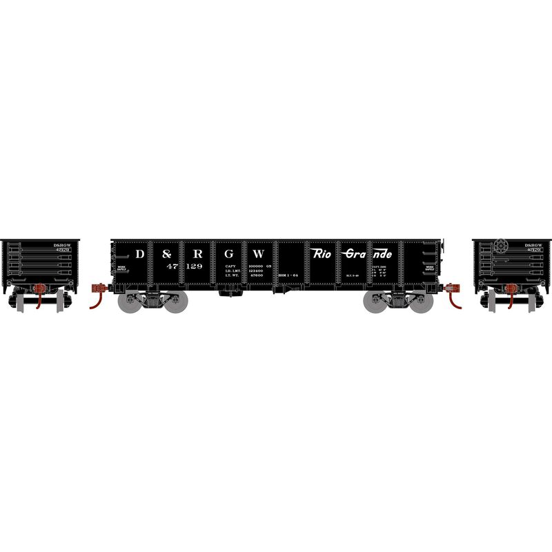 HO RND 40' Gondola, DRGW #47129