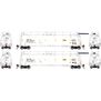 HO TankTrain Intermediate, GATX White #44582/44592 (2)