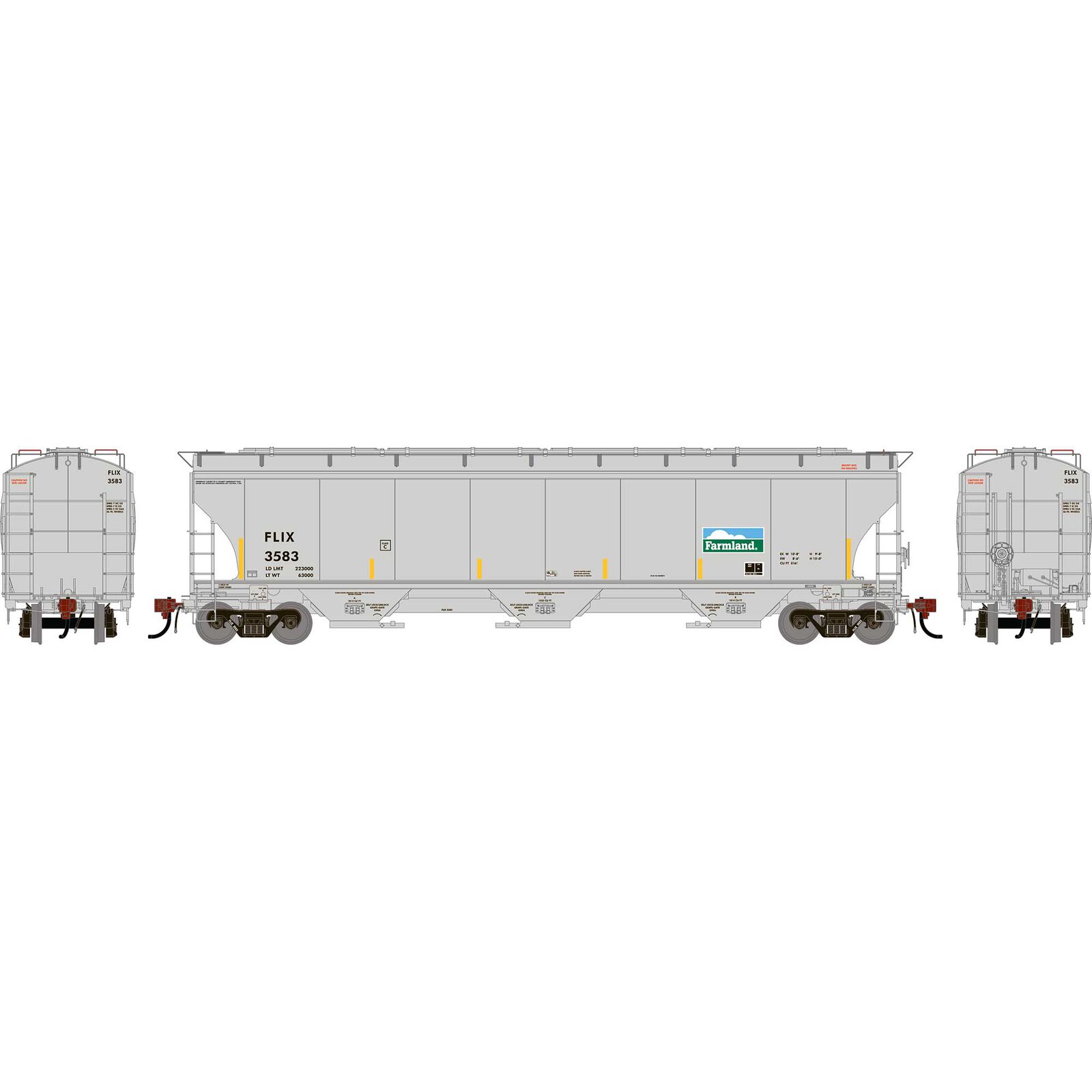 HO GEN Trinity 5161 Covered Hopper, FLIX 'FRA Reflectors' #3583