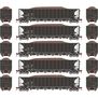 HO RTR 5-Bay Rapid Discharge Hopper ITGX Black (5)