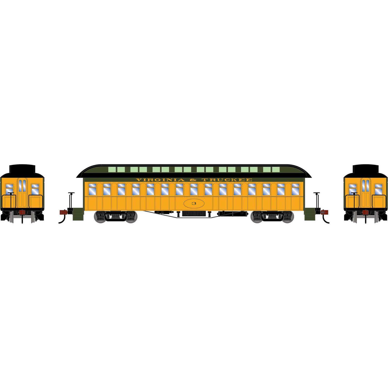 HO 50' Old Time Overland Coach, V&T #3
