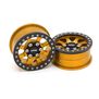 1/10 KMC KM237 Riot Beadlock Front/Rear 1.9 Rock Crawler Wheels, Gold