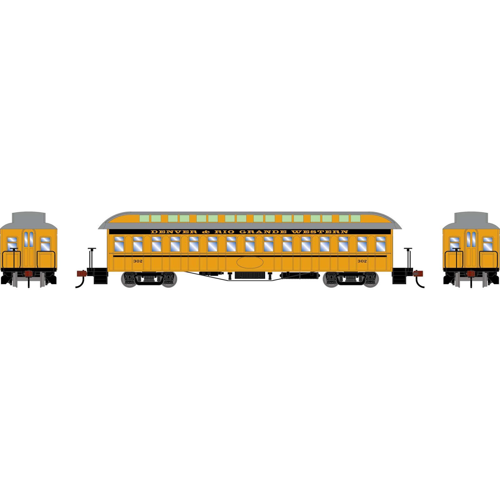 HO 50' Old Time Overland Coach, D&RGW #302