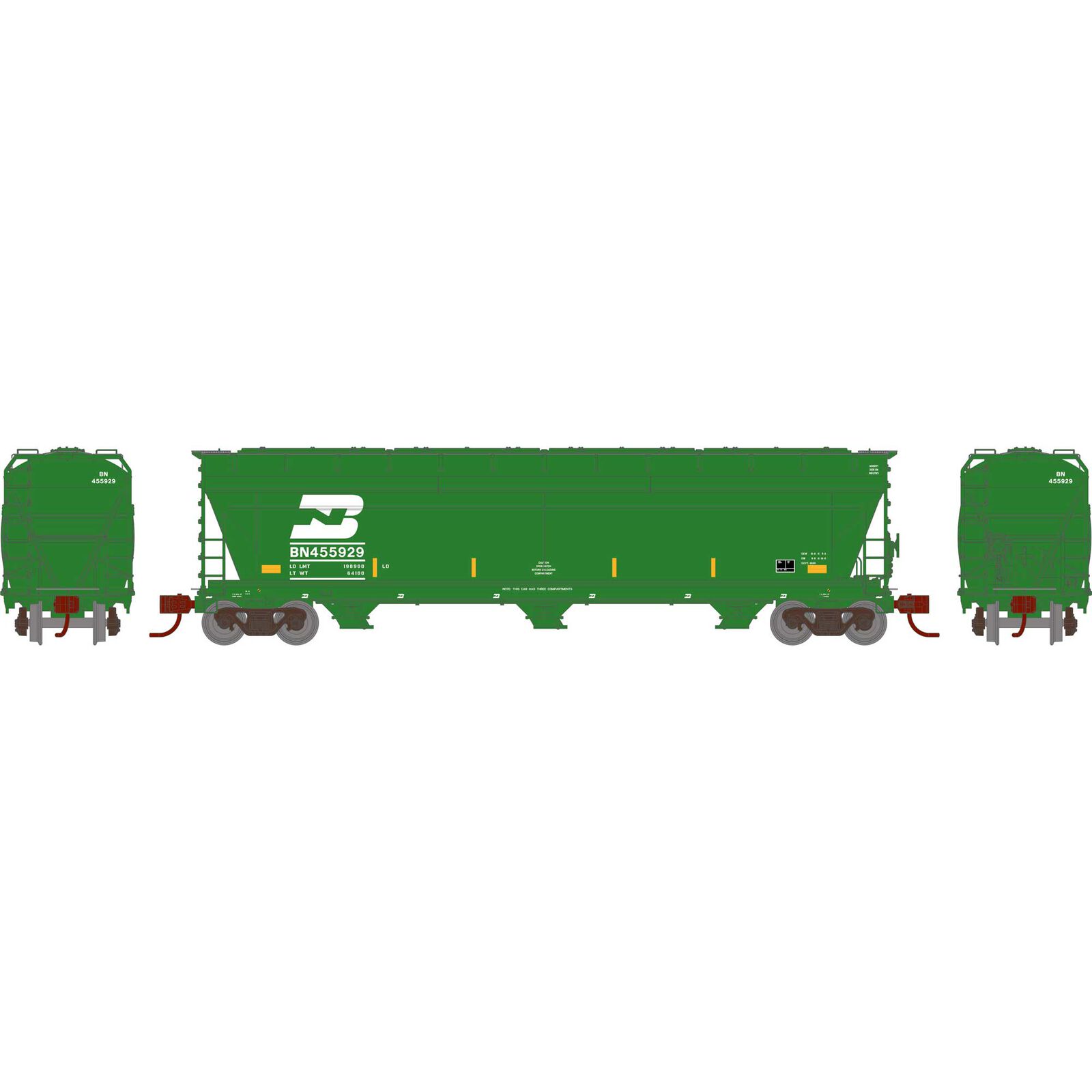 N ACF4600 Covered Hoppers, BN #455929