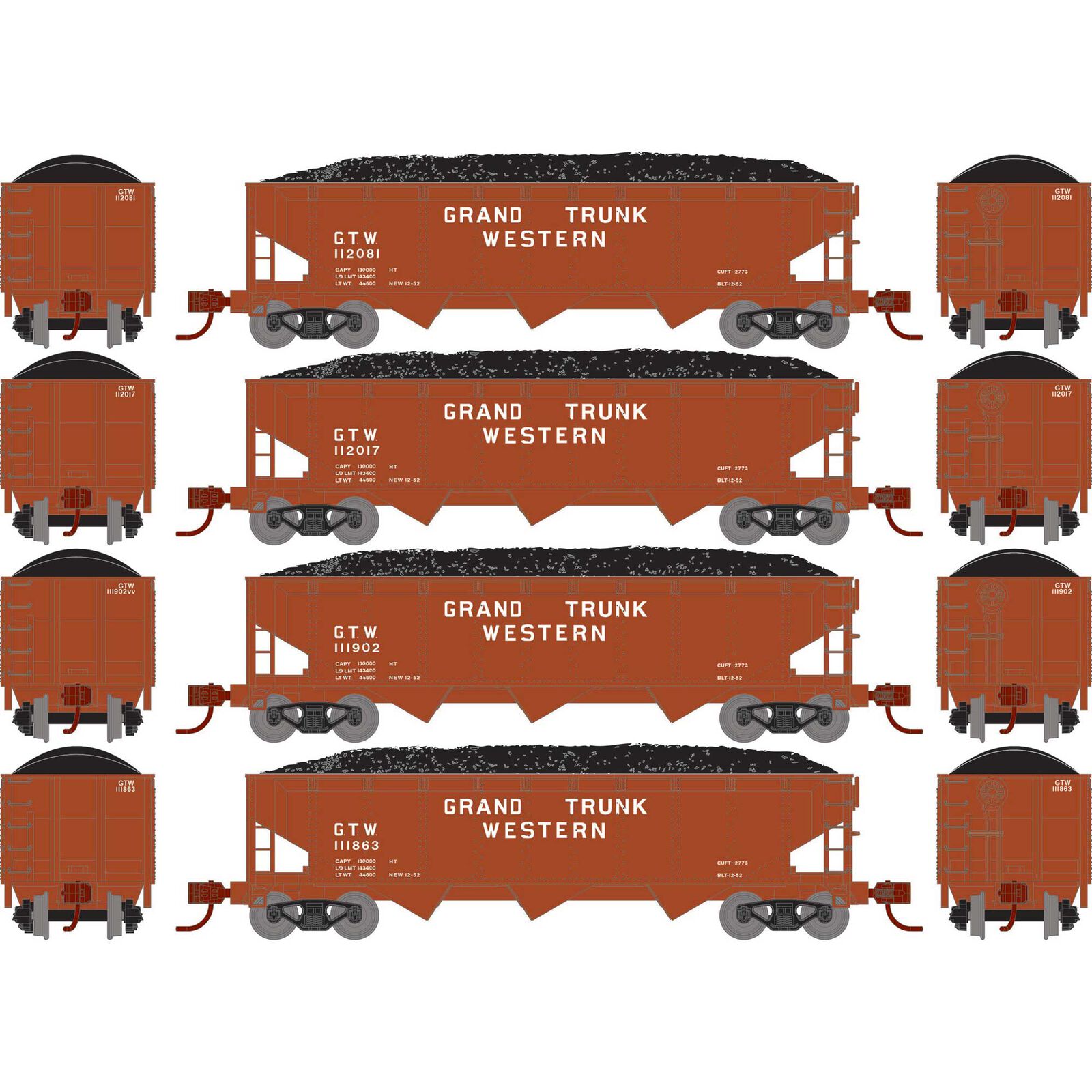 N 40' Offset Coal Hopper with Load, GTW #2 (4)