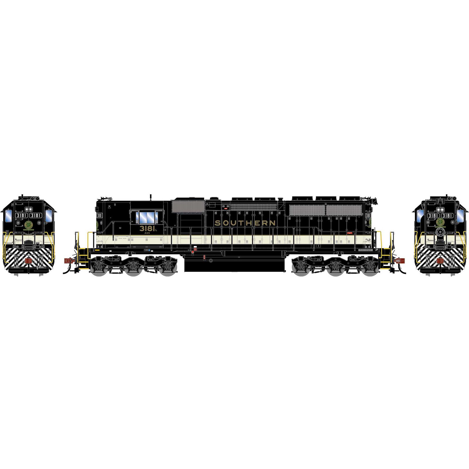 HO ATH SD40 Locomotive w/DCC & Sound, SOU #3181