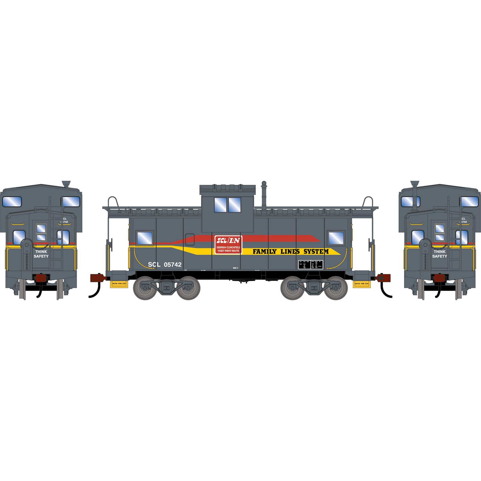 HO ATH Wide-Vision Caboose, SCL 'Family Lines' #05742