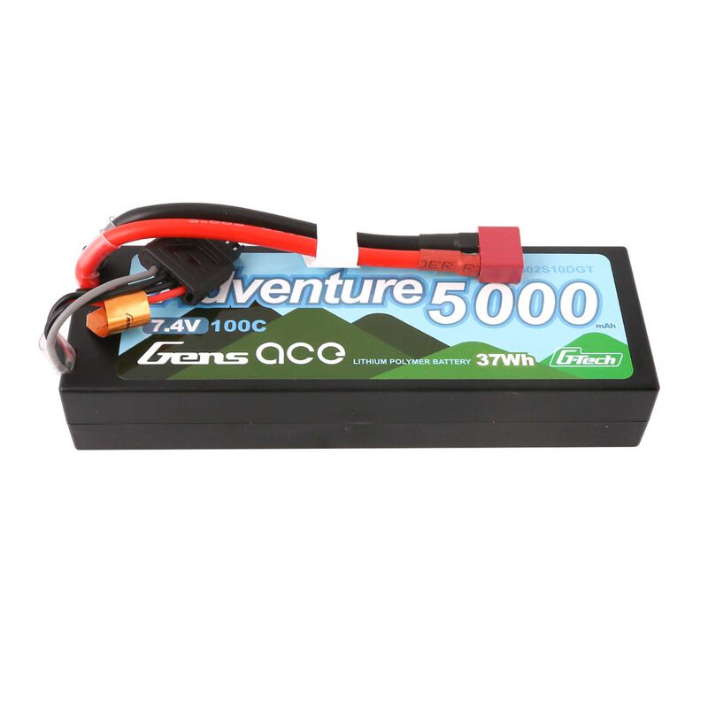 7.4V 5000mAh 2S 100C G-Tech Smart Hardcase LiPo Battery: Deans