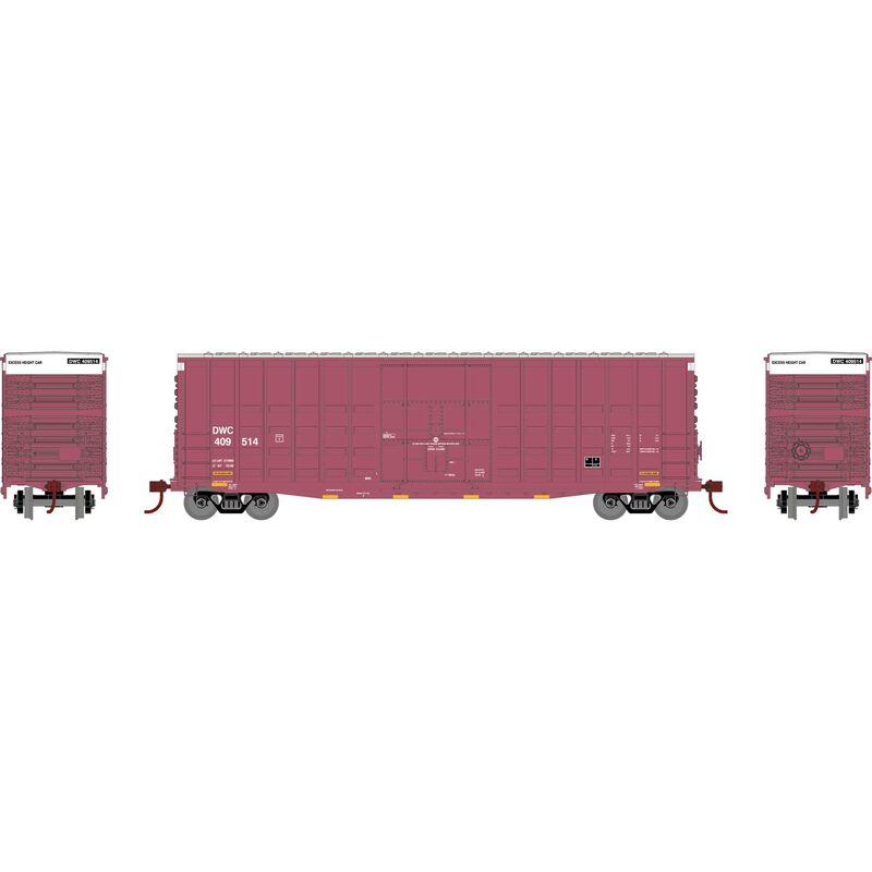 HO RND 50' Waffle High Cube Box Car, DWC #409514