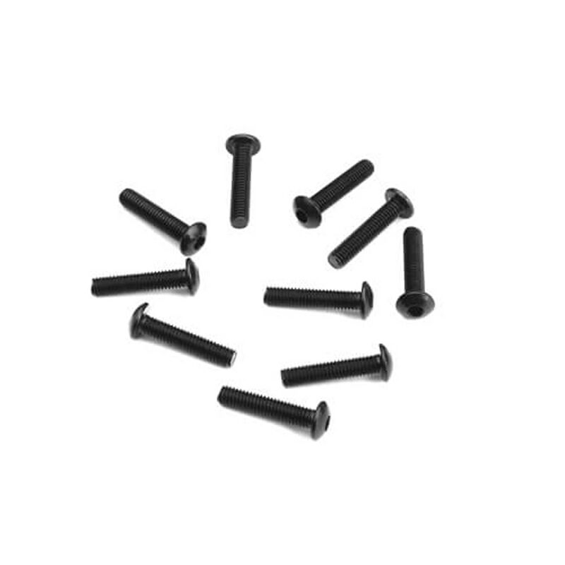 M3x14mm Button Head Screws, Black (10)