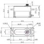 299:LP Low Profile Digital Metal Gear Waterproof Programmable Servo, Purple