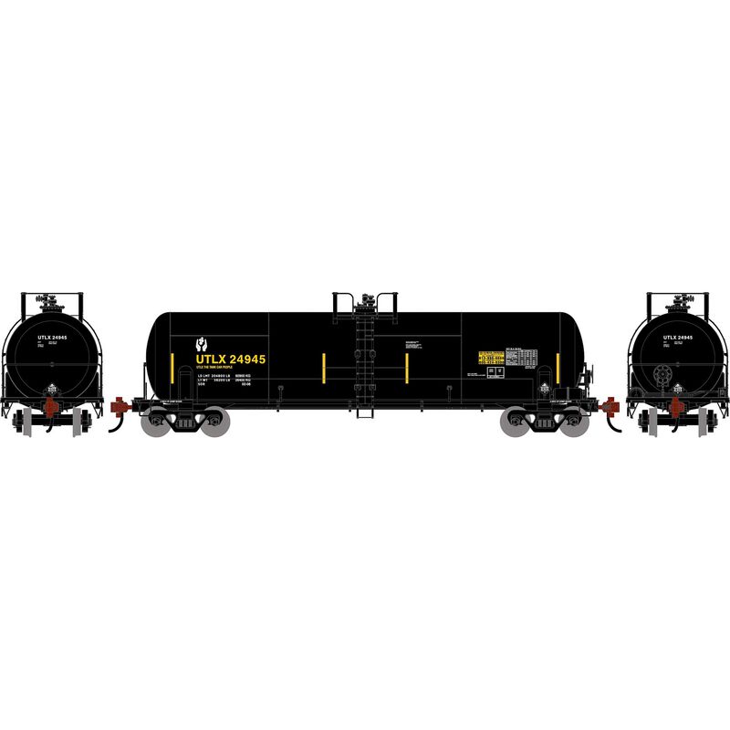 HO ATH RTC 20,900 Gallon Tank Car, UTLX 'Black w/Second Hand Logo' #24945