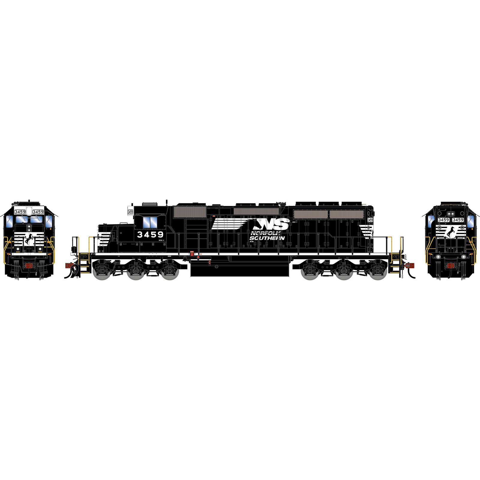 HO ATH SD40-2 Locomotive, NS 'Ex-BN 2010s' #3459