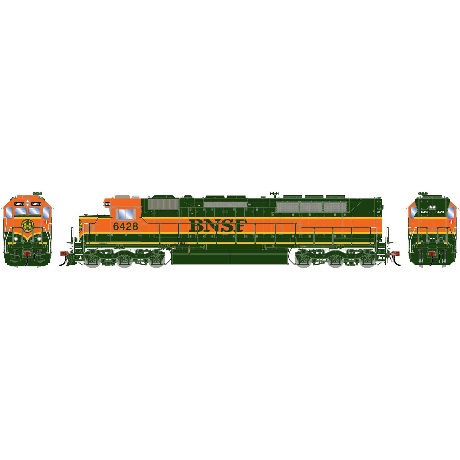 HO GEN SDP45 Locomotive w/DCC & SOUND, Legendary Liveries BNSF #6428