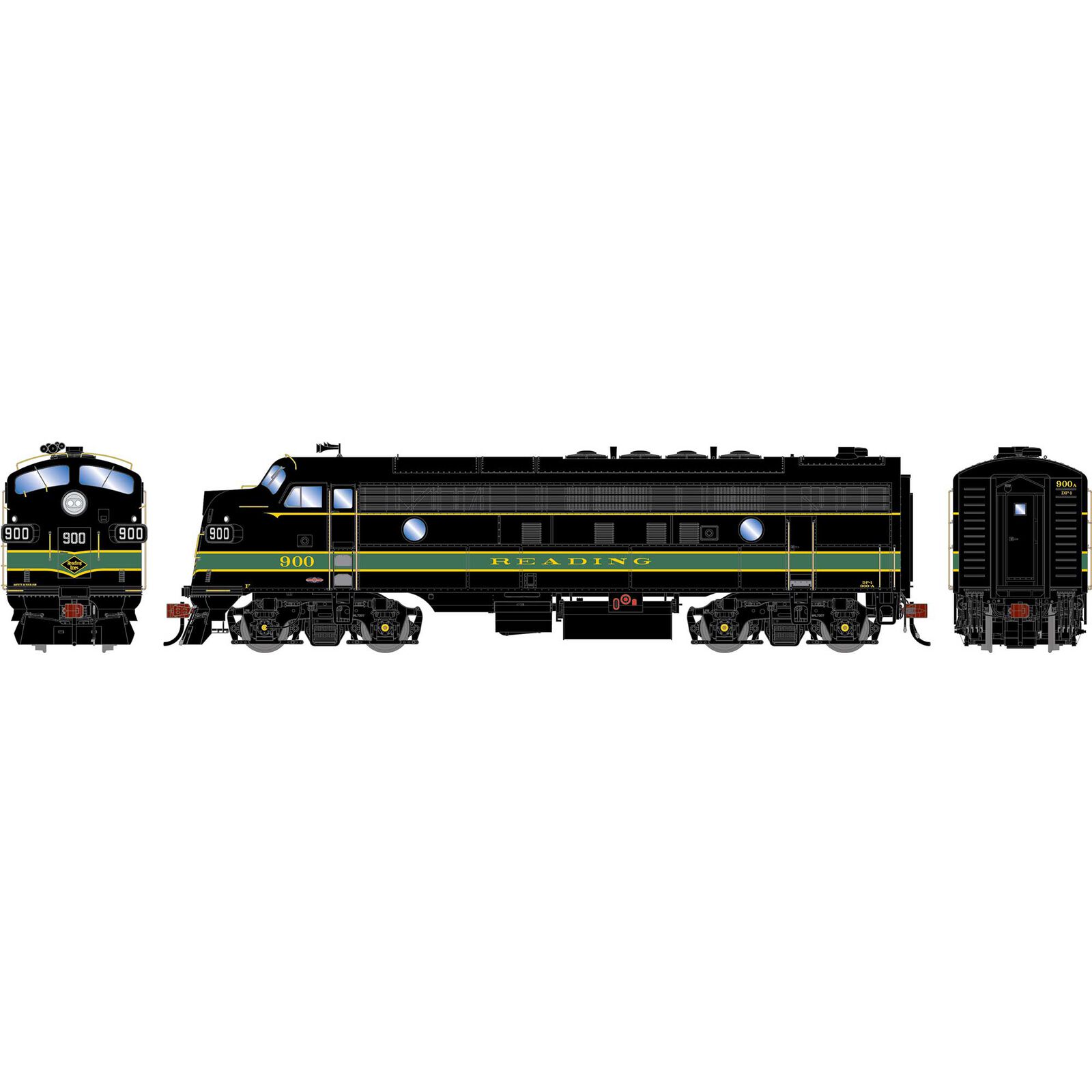HO GEN FP7 Locomotive w/DCC & Sound, RDG #900