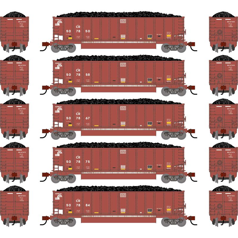 N ATH Bethgon Coalporter w/Coal Load, Primed For Grime CR #507850/507858/507867/507875/507884 (5)