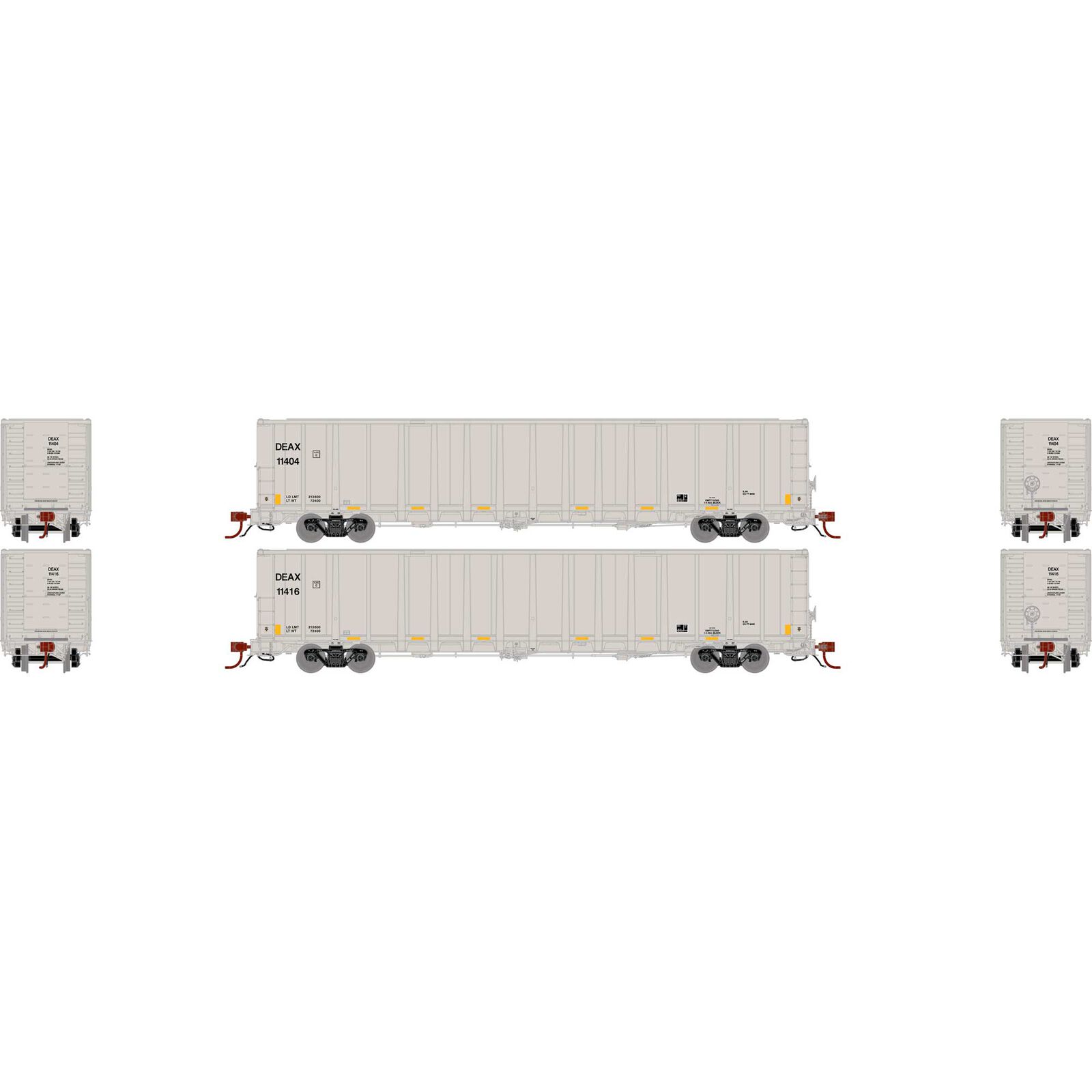 N NSC 6400 Gondola with Load, DEAX #11404, 11416 (2)