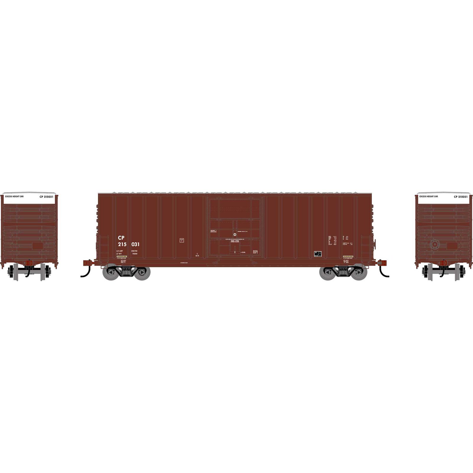HO RND GATX 50' High-Cube Single Plug Rib-Side Box Car, CP #215031