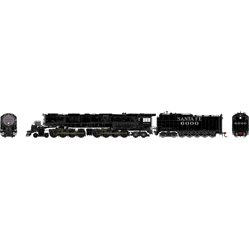 HO GEN 4-8-8-4 'Big Boy' Locomotive w/DCC & Sound, Legendary Liveries ATSF #6000