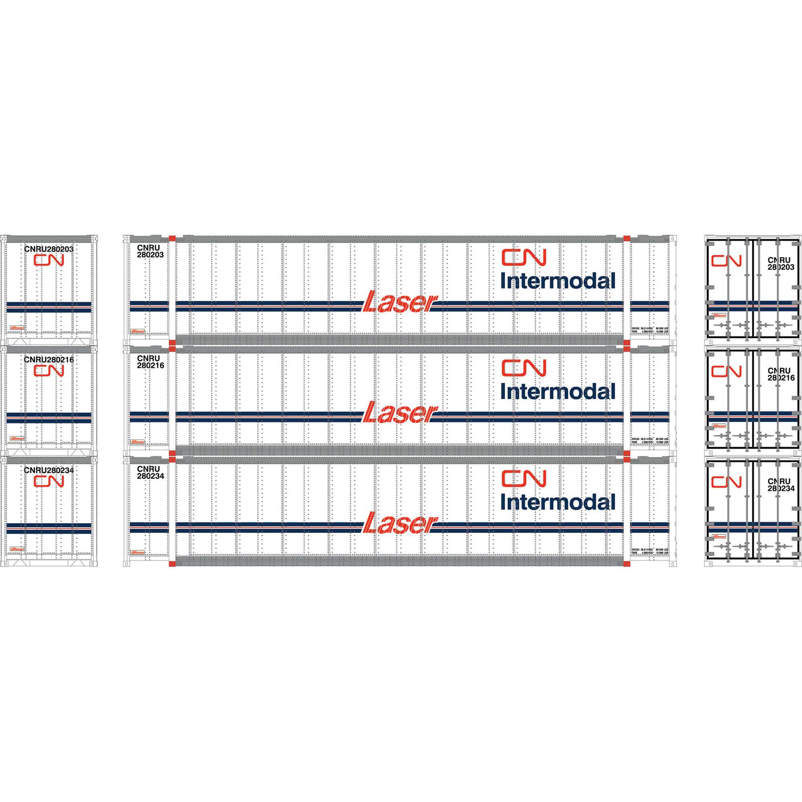 N 48' Containers, CNRU #280203 / 280216 / 280234 (3)