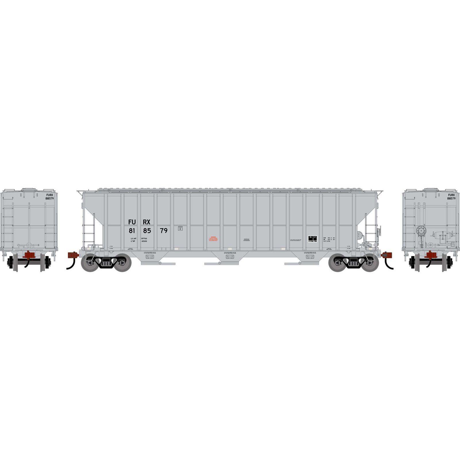 HO ATH FMC 4700 Covered Hopper, FURX #818579
