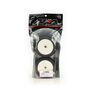 1/8 I-Beam Soft Pre-Mounted Tires, White EVO Wheels (2): Buggy