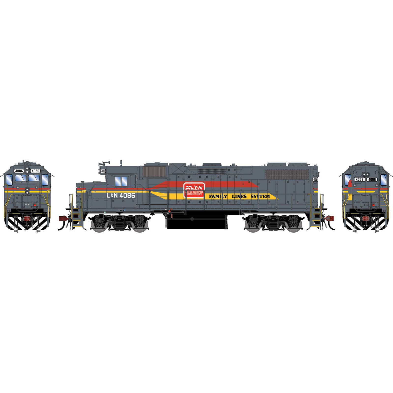 HO GEN GP38-2 Locomotive w/DCC & Sound, LN #4086