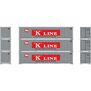 HO 40' Smooth Side Containers, KKLU #1 (3)