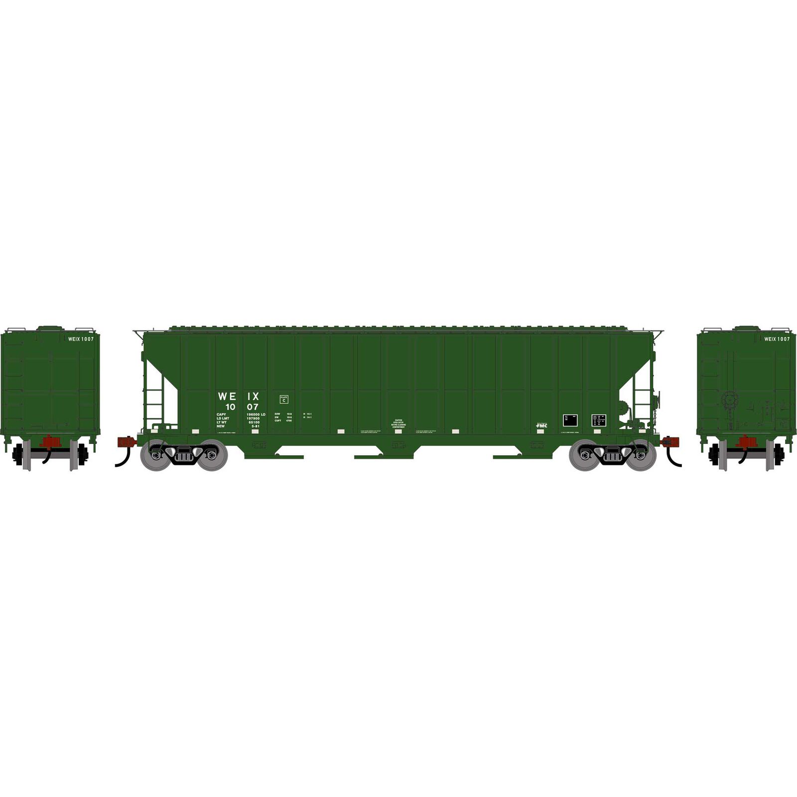 HO ATH FMC 4700 Covered Hopper, WEIX #1007