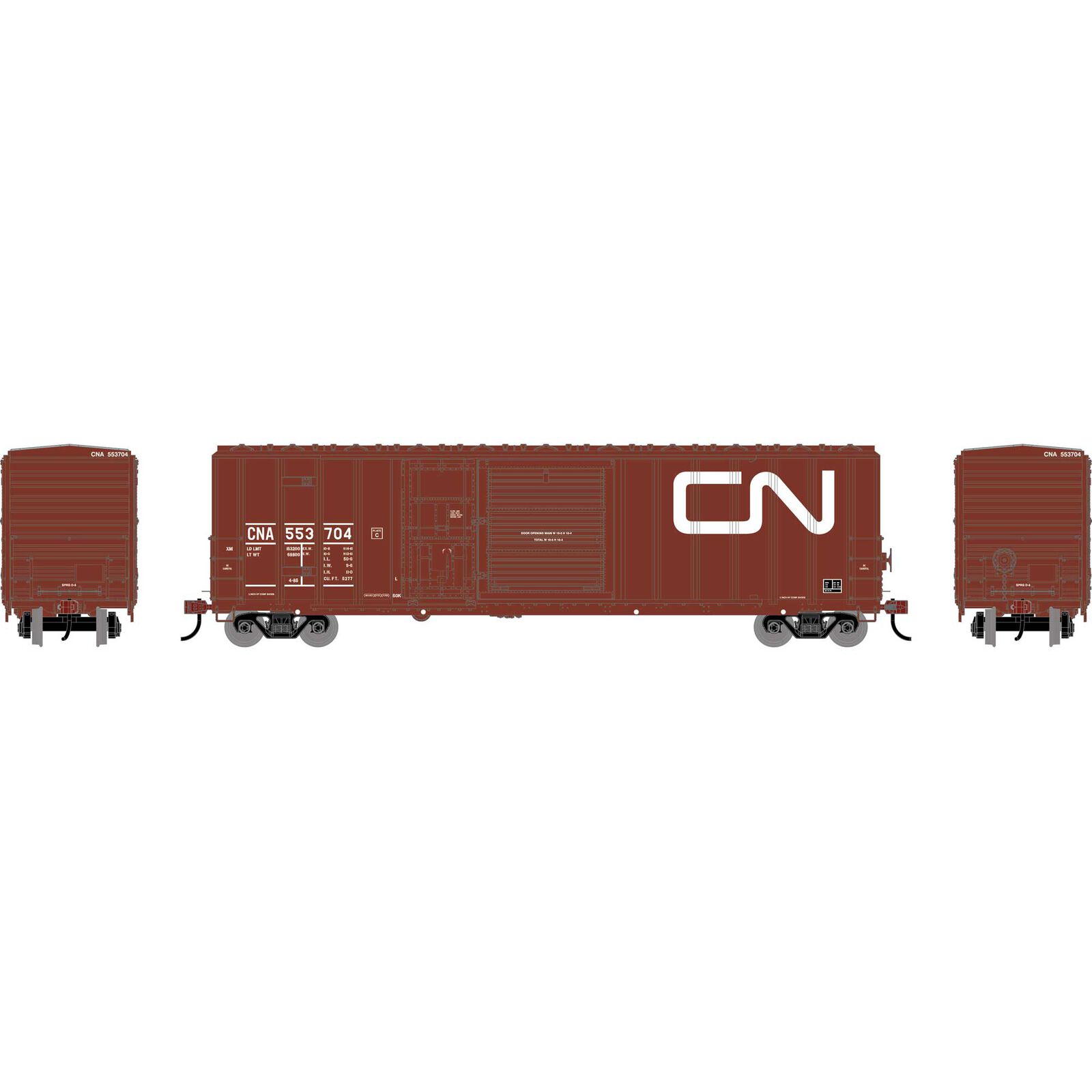 HO 50' FMC 5277 Combo Door Box Car, CNA #553704
