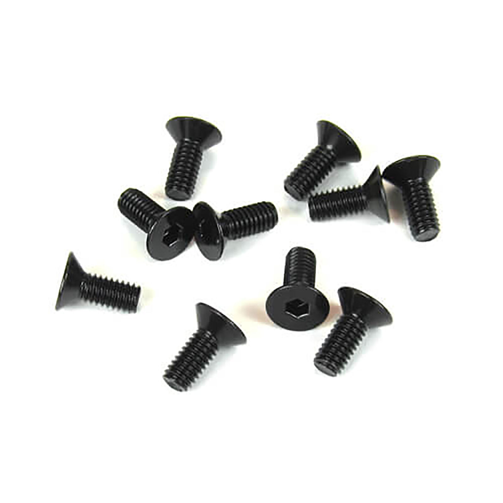 M4x12mm Flat Head Screws, Black (10)