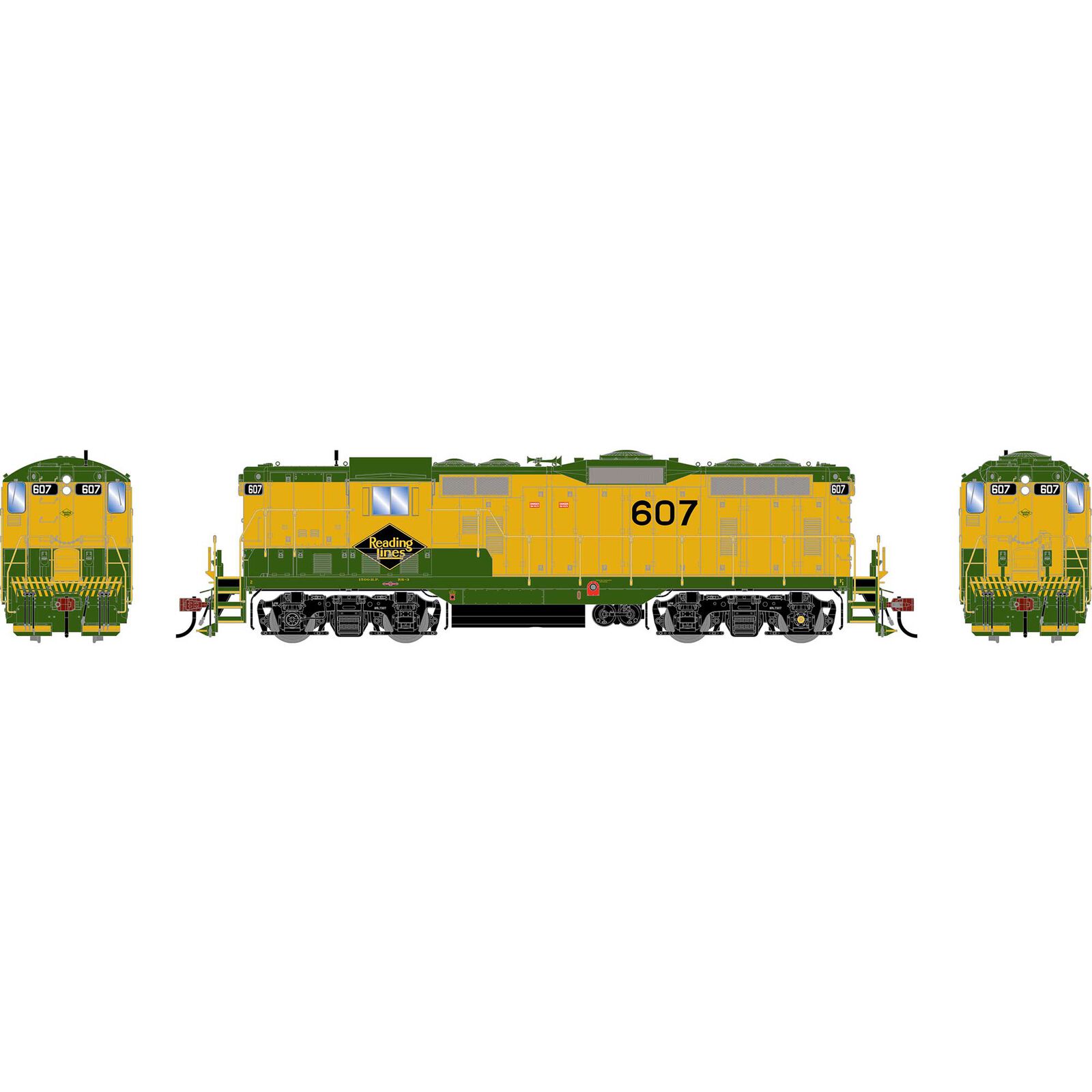 HO GEN GP7 Locomotive w/DCC & Sound, RDG #607