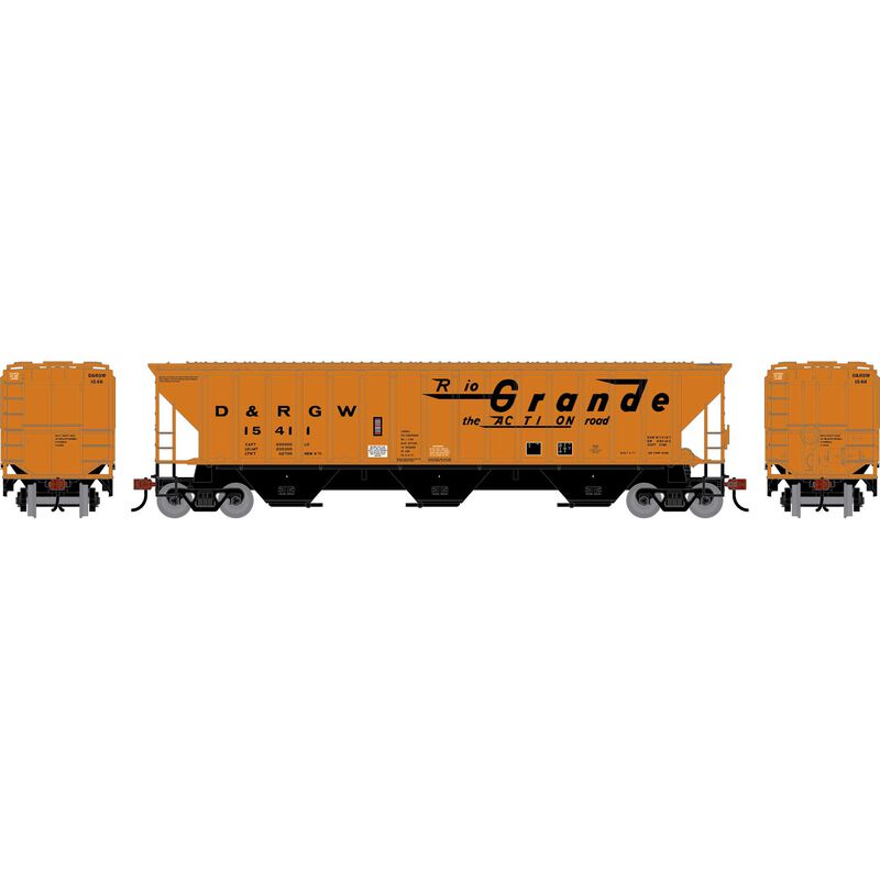 HO ATH PS 4740 Covered Hopper, DRGW #15411