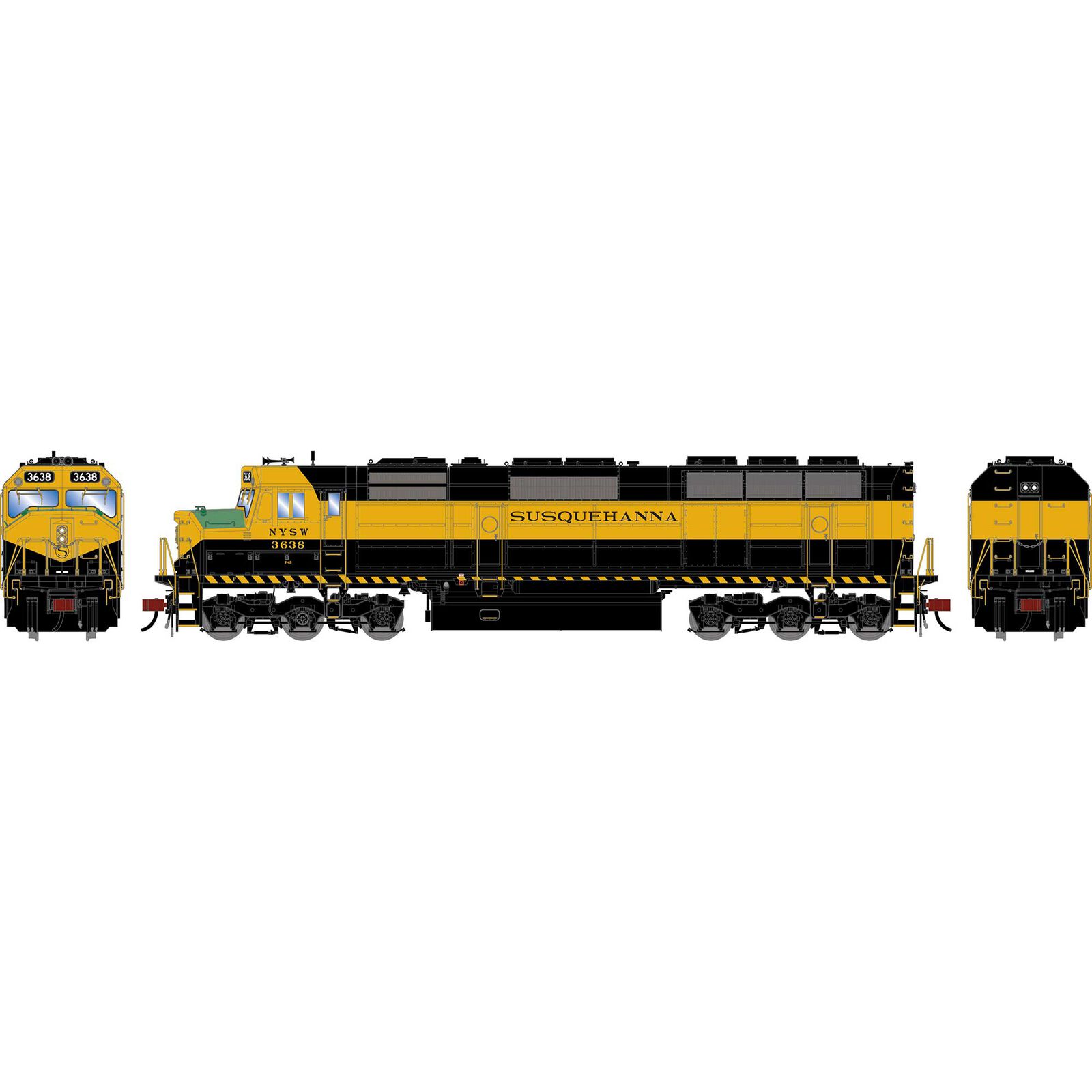 HO GEN F45 Locomotive, NYSW #3638