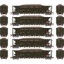 HO RTR 5-Bay Rapid Discharge Hopper HLMX #1 (5)