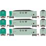 N ATH Berwick Bathtub Gondola with Load, PRAX Primed For Grime #99046/99055/99069 (3)