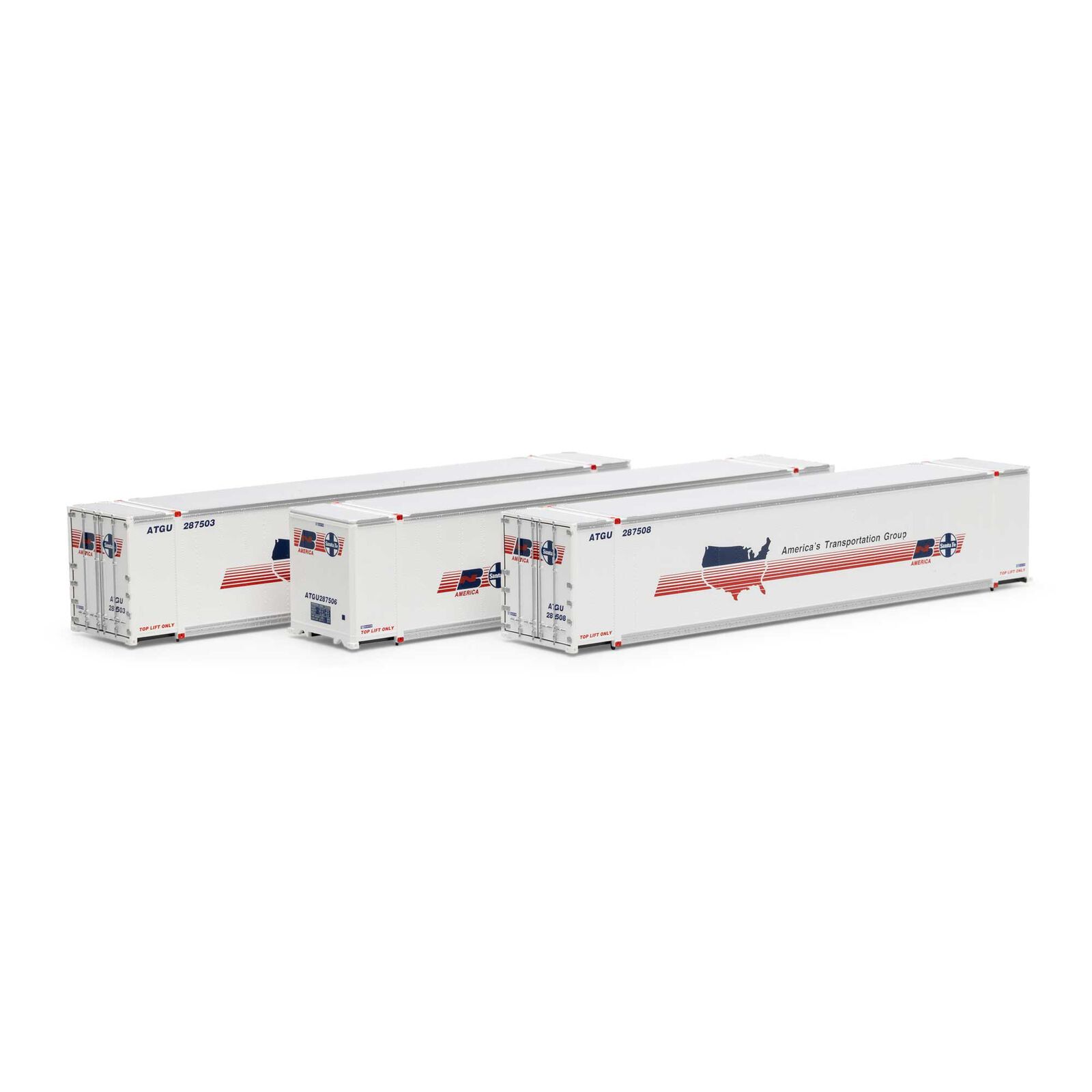 HO 48' Containers, ATGU #287503 / 287506 / 287508 (3)