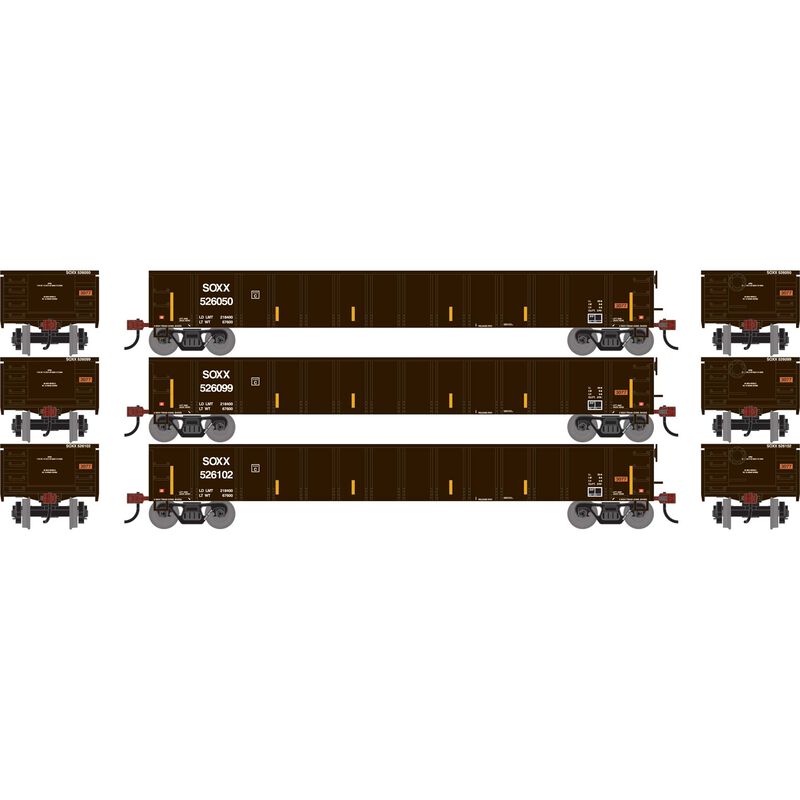 HO 52' Mill Gondola, SOXX #526050/526099/526102 (3)