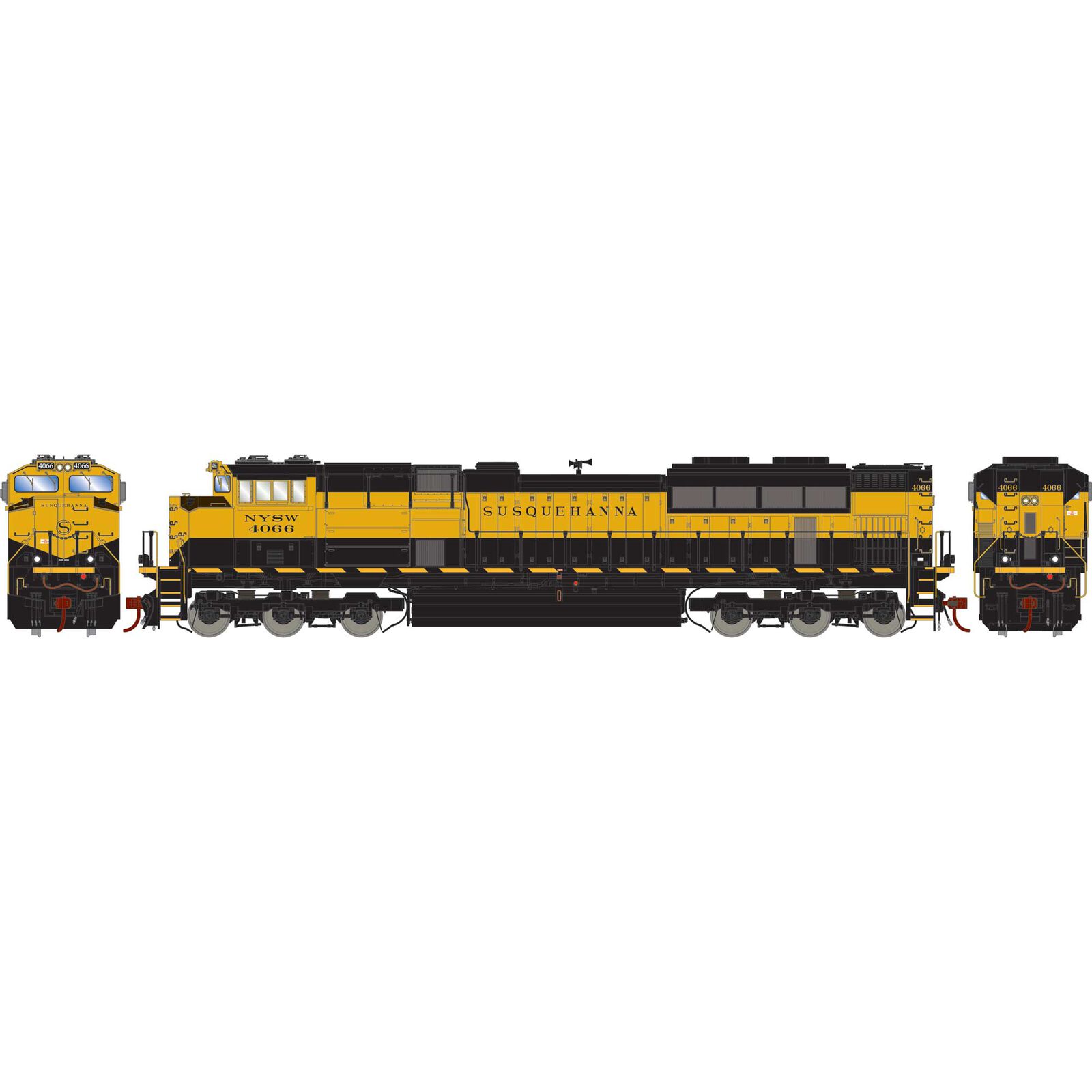 HO SD70M-2 Locomotive with DCC & Sound, NYS&W #4066