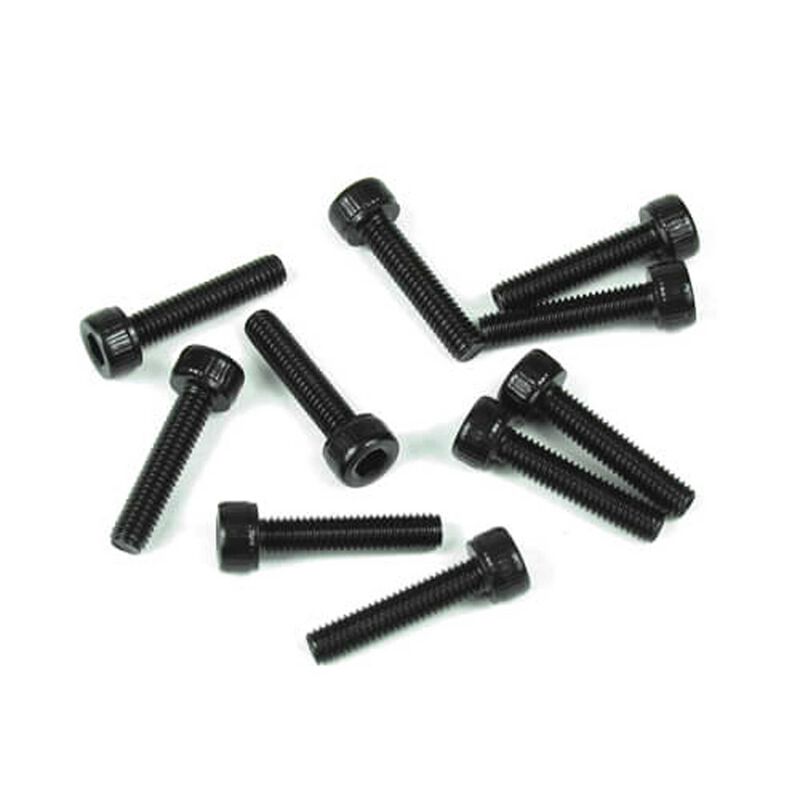 M3x10mm Cap Head Screws, Black (10)