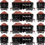 HO 26' PC&F Ore Car Tight-Bottom High Side with Load, DRGW Legendary Liveries #7733/7745/7763/7771 (4)