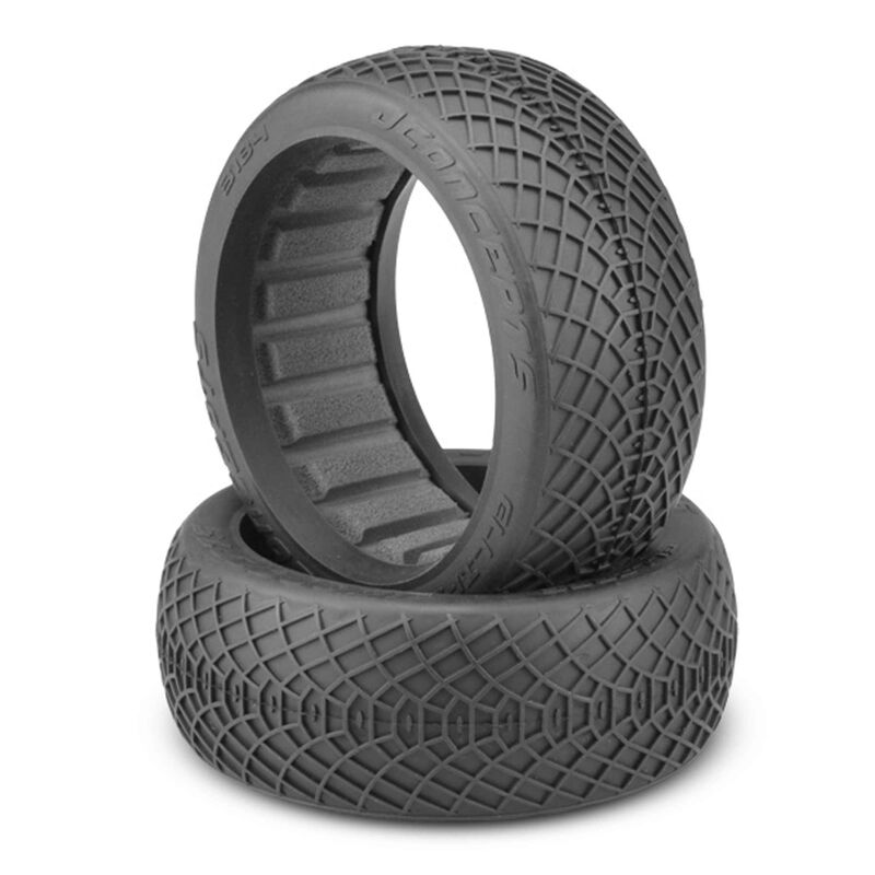1/8 Ellipse 83mm Buggy Tires and Inserts, Green Compound (2)